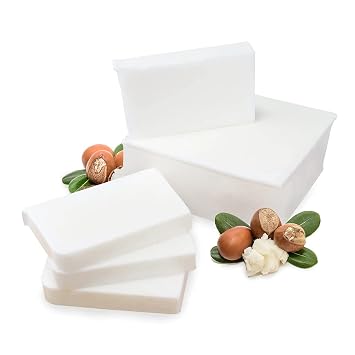 Primal Elements Shea Butter - Moisturizing Melt and Pour Glycerin Soap Base for Crafting and Soap Making, Easy to Cut - 2 Pound