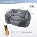 FURTIME Hundebett XXL Grosse Hunde, Hundekorb Waschbar Flauschig, rutschfeste Hundekörbchen, Anti-Angst Hundebetten für Grosse Hunde und Katzen, 106x80x23cm