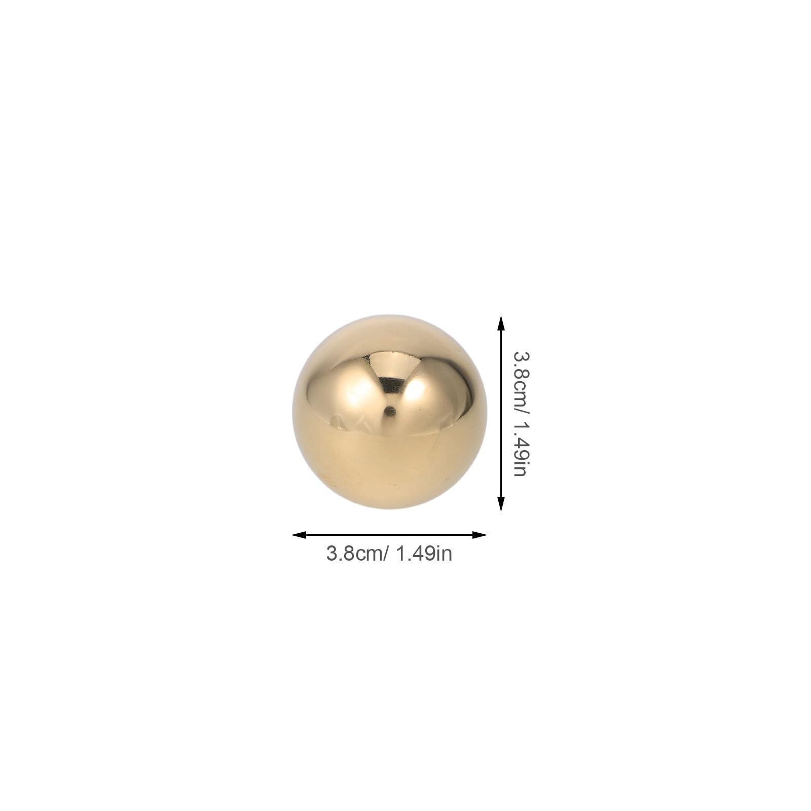 STOBAZA 2 Piezas Balones de Agarre de Mano de Latón 38mm, Bolas de Ejercicio Chinas Doradas para Fortalecer Muñecas, Relajación, Fitness y Meditación, para Casa y Viaje