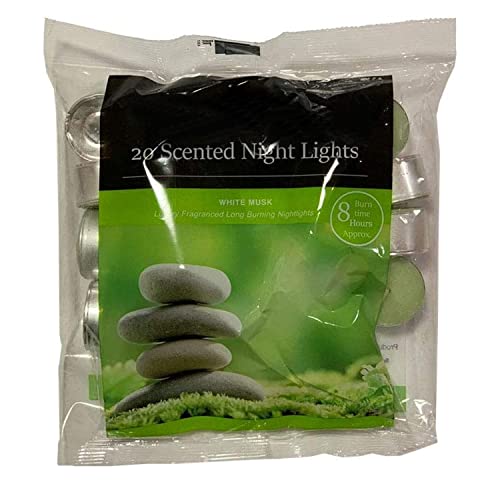 OnlineStreet Scented Tealight Votive Candles Pack - Wax Tarts in Different Assorted Refreshing Fragrances with 8 Hours Burning Time (White Musk)