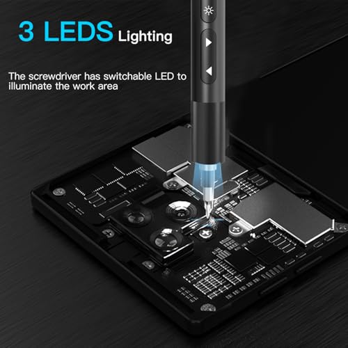 Image of Mini Electric Screwdriver Set, 66 in 1 Small Electric Screw Driver Kit with Magnetic Bits, Precision Cordless Repair Tool for Phone, Camera, Laptop, Watch