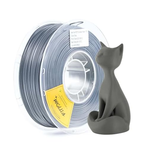 RITTSUN PETG Carbon Fiber Filament 1.75mm, 15% Carbon Fiber Reinforced PETG CF Filament, High Strength & Matte Finish, Dimensional Accuracy +/-0.02mm, 1KG Spool for Most FDM 3D Printers（Grey PETG-CF）