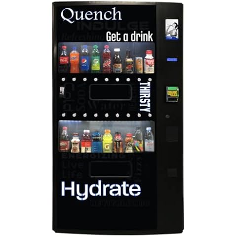 SEAGA Prosper PR2218 5-Wide Cold Beverage Merchandiser with Changer & Bill Acceptor, Live Display with 18 Selections, Credit Card Reader Not Included Cover