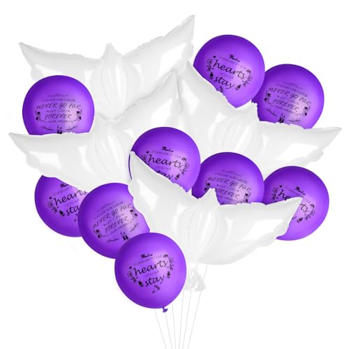 Image of 35PCS Memorial Balloons and 4PCS White Dove Balloons to Release in Sky Memorial Balloon for Release Happy Heavenly Balloon for Condolence, Funeral, Anniversary, Remembrance Services