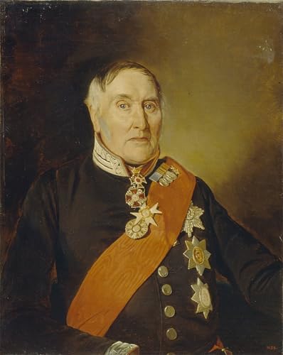 Portrait du baronnet Sir Wylie par Mihaly Von Zichy affiche toile 60x90cm
