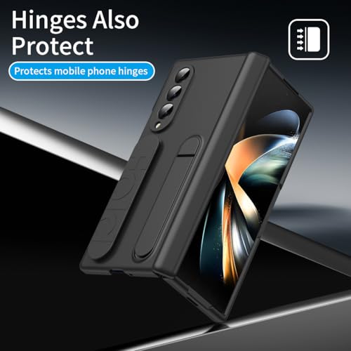 Étui pour Galaxy Fold 4 avec dragonne et support de protection noir - 5