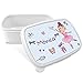 LolaPix Sandwichera Infantil. Regalos Personalizados. Caja merienda con Nombre y Curso. Apta para microondas y Libre de BPA, filatos y Metales Pesados. Varios diseños. Bailarina Rosa