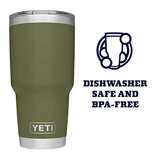 Image of YETI Rambler 30 oz Stainless Steel Vacuum Insulated Tumbler w /MagSlider Lid, Olive Green