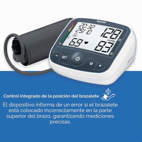 Tensiómetro de brazo Beurer BM40 blanco con adaptador de corriente 5