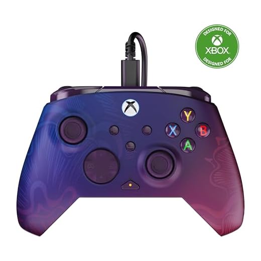 Turtle Beach Rematch Advanced Purple Fade Wired Gaming Controller - Lizenziert für Xbox Series X, S, Xbox One und Windows PC, mit zuweisbaren Tasten und Rumble-Feature-Motoren