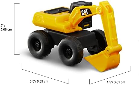 CAT® Construction Little Machines Vehicle 5 Pack I Includes Excavator, Dump Truck, Wheel Loader, Bull Dozer, Backhoe I Great Cake Toppers I For children aged 3 years up