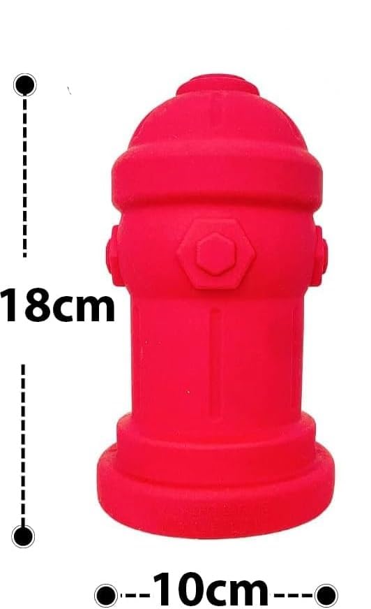 Bark Potty Silicone Fire Hydrant for Male Dogs - Potty Training Aid with Scent Marking - 10.2x17.8cm Petite Red - Image 3