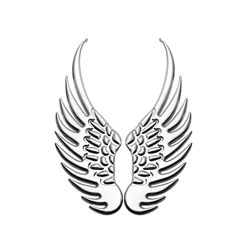 Image of 2pcs Angel Wings Car Stickers,3D Emblem Auto Sticker Badge Car Decoration Anti-Collision Auto Body Logo Decal