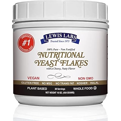 Nutritional Yeast Flakes Seasoning, Nooch for Vegan Cheese Powder Substitute 1 lb - 100% Pure Non Fortified, Unsweetened - Kosher, Gluten Free, Non GMO, Plant Based Protein, Dairy Free Cover