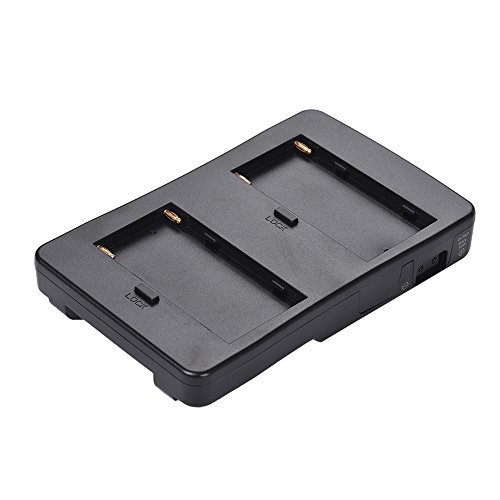 Placa NP-F a V-Mount F2-BP para iluminar rodajes exteriores con focos LED y cámaras