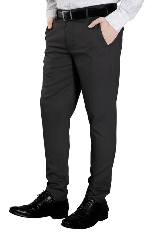 Men Ankle Fit Stretchable Formal Trouser Wrinkle Resistant Office Wear Pant-picture-39