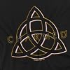 Cotton Soul Charmed Triple Linked Logo Unisex T Shirt, Black, Medium #2