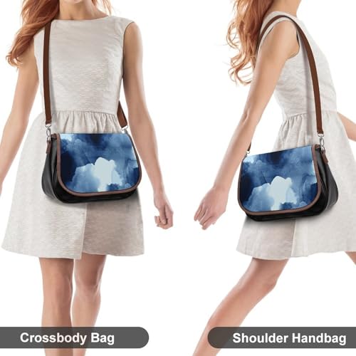 Sac messager imperméable bleu vagues de mer sac à main - 4