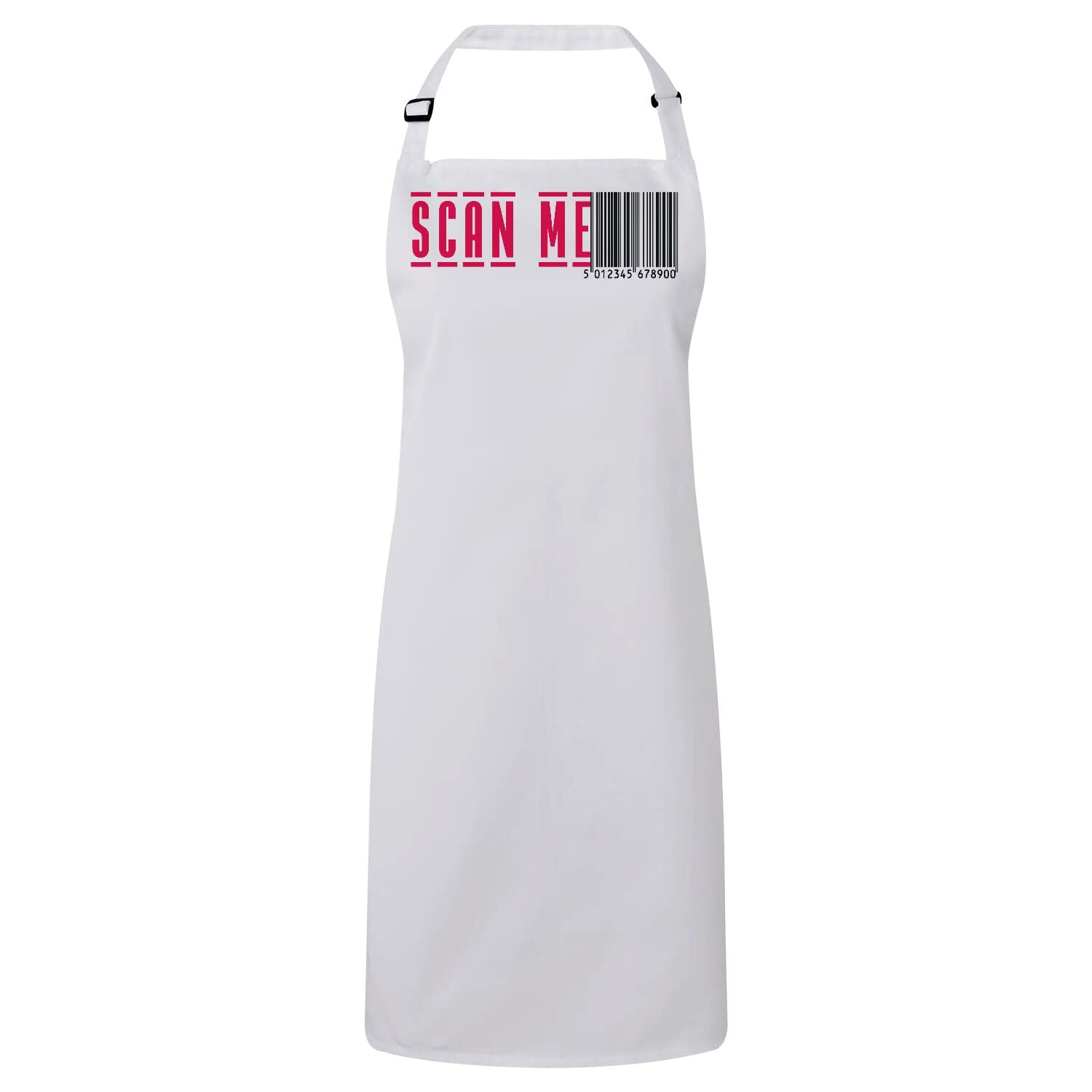 Tablier cuisine blanc code barre scan me une id&eacute;e cadeau originale
