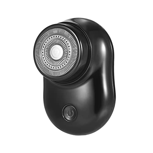 CalmGeek Portátil mini Afeitadora Eléctrica para Hombres, USB Afeitadora Recargable, sin Dolor Afeitadora en Seco y húmedo, Afeitadora Mini Shave (Negro)