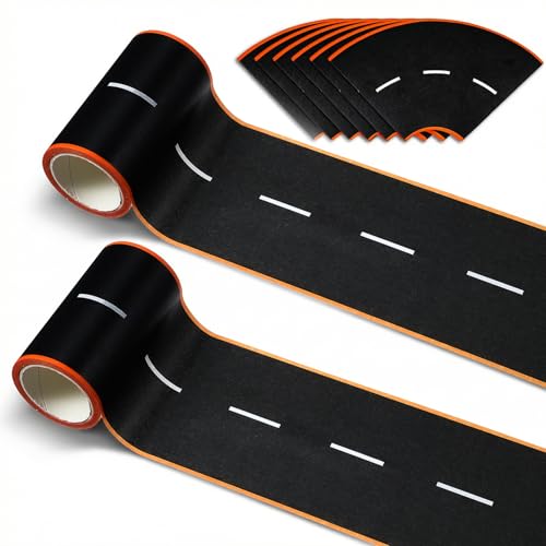 32.8 Ft x 3 in Road Tape for Toy Cars, Road Tape for Kids, 2