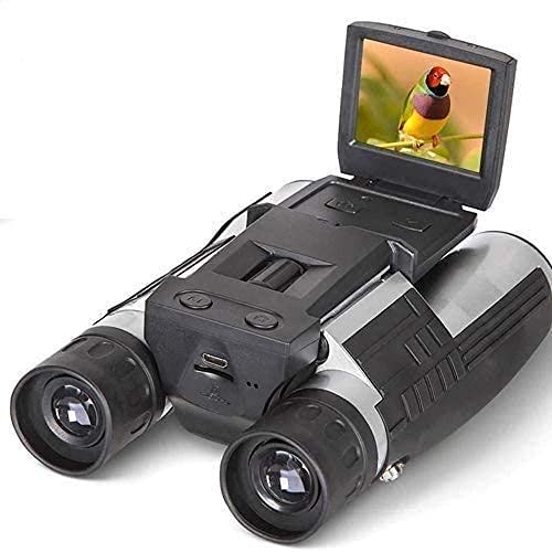 Binocolo con fotocamera digitale, 12x32 HD, video 1080p e LCD da 2 pollici per adulti, design compatto e portatile