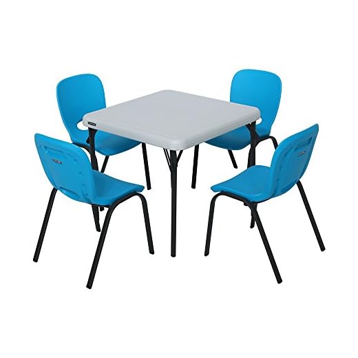 Lifetime Kids Table and Chair Set - Glacier Blue and Almond