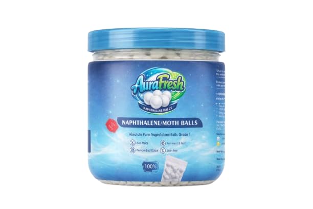 S M Traders AuraFresh Naphthalene Moth Balls, Pure Quality, Insect Repellent, Ideal for Cupboards, Book Shelves and Toilets | (220gms)-picture-10
