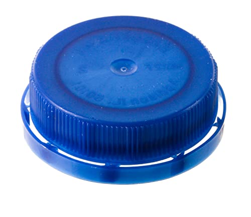 EcoQuality Blue Tamper Evident 38MM Ratchet Caps and Lids for Plastic Juice Bottles For HDPE and Clear Plastic Juice Bottles, Smoothie Bottles, Fresh Squeezed Juice Container (150)