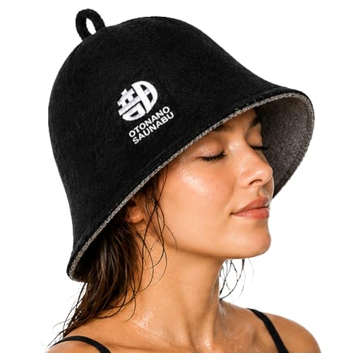 100% Cotton Sauna Hat Double-Layer Reversible Cap Japanese Design