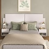 Cabeceira Casal/queen com 2 Mesas de Cabeceira 232cm Multimóveis Mp4317 Branco