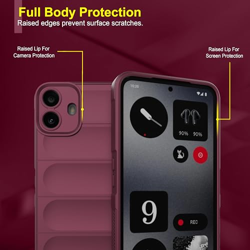 Image of amazon basics Back Case Cover for CMF by Nothing Phone 1 | Compatible for CMF by Nothing Phone 1 Back Cover | Liquid Silicon Magic Case with Camera Protection | Plum