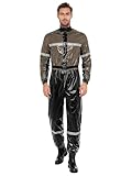 Freebily Herren Arbeitsoverall Wasserdichte Reflektierende Jumpsuit Mit...