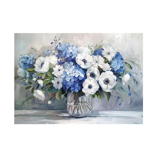 Tableau Fleurs sur le rebord de la fenêtre décoration murale salon 60x80cm