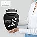 Geturns Embrace Adult Personalized Doves Cremation Urns for Human Ashes I Large Black Funeral Urn for Men and Women I 200 lbs