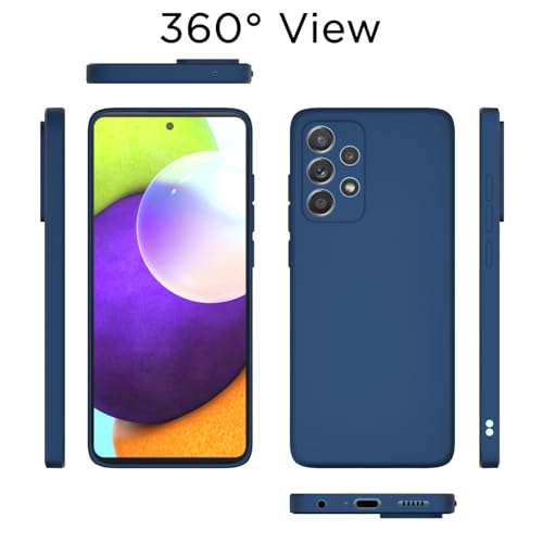 Image of Outlouders Back Cover for Samsung Galaxy A52 / A52s 5G | Camera Protection | Durable Soft Matte Silicone Bumper Case (Blue)