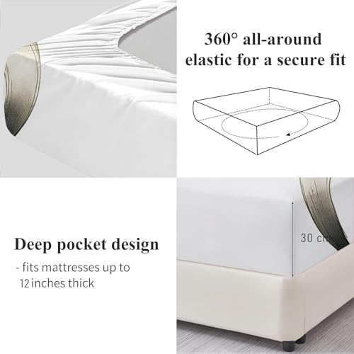 Housse de matelas noir vache 140x200 resistant aux rides