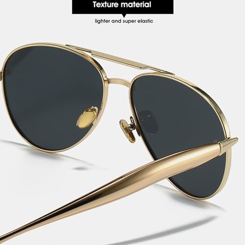 bullabulling Retro Oversized Square Sunglasses for Women and Men Vintage Pilot Shades Classic Large Metal Sun Glasses3