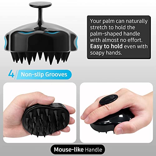 Freatech Double-Sided Long Handle Shower Brush And Shampoo Brush Bundle, Dream Shower Set #TOP5