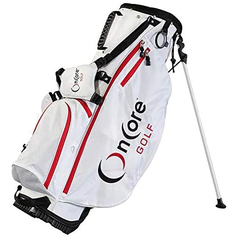 OnCore Golf 2023 Staff Stand Golf Bag - White | Tour Series Cover
