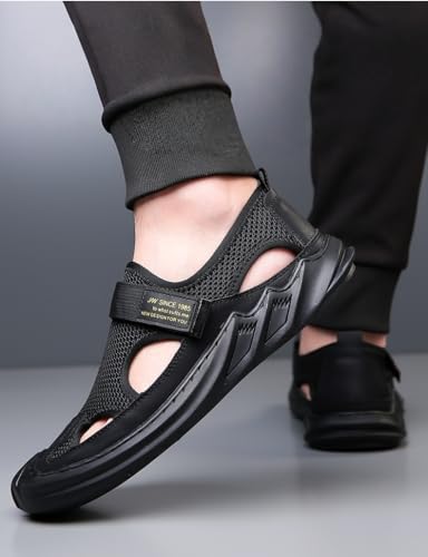 Men's Thick-Soled Beach Shoes - with Breathable mesh Design, These are Comfortable and Fashionable Casual Outdoor Shoes.3