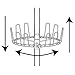 Household Essentials 2197-1 Floor to Ceiling Adjustable 6-Tier Revolving Shoe Rack with Basket - Silver