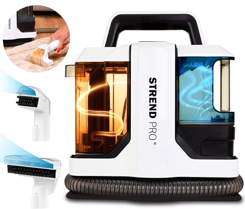STREND PRO Limpiador de tapicería de 450 W, limpiador de alfombras para alfombras, limpiador de manchas con 2 boquillas de limpieza, aspirador húmedo al vacío para una fácil limpieza de manchas,