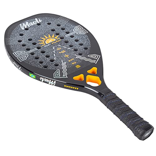 Raquete de Beach Tennis 100% 3K e 12K Fibra de Carbono Brastoy (12K Laranja)