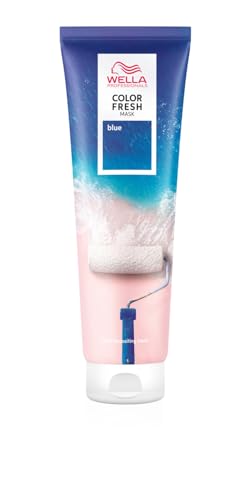Wella Professionals Color Fresh Mask Blue Haarkur zum Beleben und Verändern der Haarfarbe pflegende Tönung mit Avocadoöl für helles und aufgehelltes Haar 150 ml