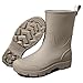 XUNRUO Mid Calf Garden Rain Boots for men and women,Waterproof Outdoor shoes Slip Resistant Fashion Boots Grey44
