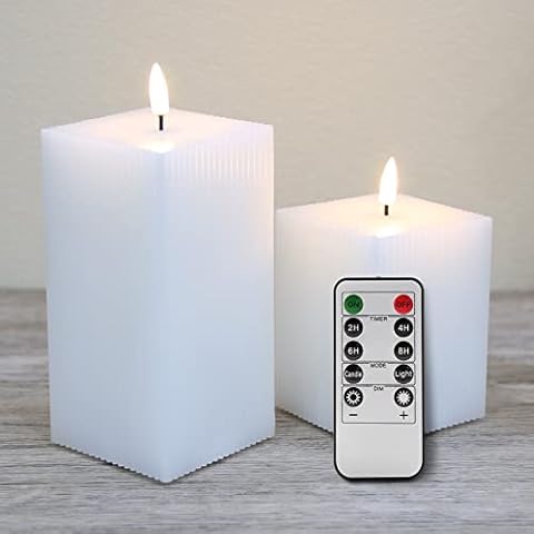 Eywamage Flameless Square LED Candle Set Cover