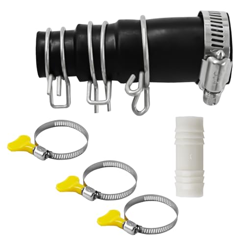 Garbage Disposal Dishwasher Connector Kit Dishwasher Drain Hose Adapter Kit for Compatible with Insinkerator Garbage Disposals With 3 Hose Clamp and 3 Clamps