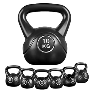 Yaheetech Kettlebell Set HDPE Coated Concrete Kettle Bell Weights Set for Strength Training – Heavy Weight KettleBell for Home Gym Fitness Weight Lifting Bodybuilding, 6kg/8kg/10kg/12kg/16kg/20kg