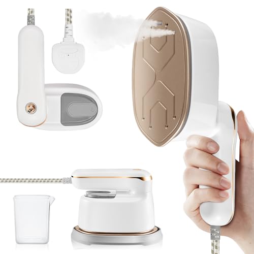 Steamer Iron Necomi 1100W Foldable Handheld Travel Steamer Iron with Three-position temperature control Auto Shutoff&15s Fast Heat Up 2-in-1 Steam Iron for Clothes Home Hotel Travel College Dormitory